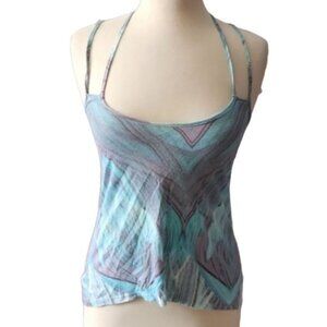 THREADS Boho Festival Small Stretch Colorful Cropped Shirt